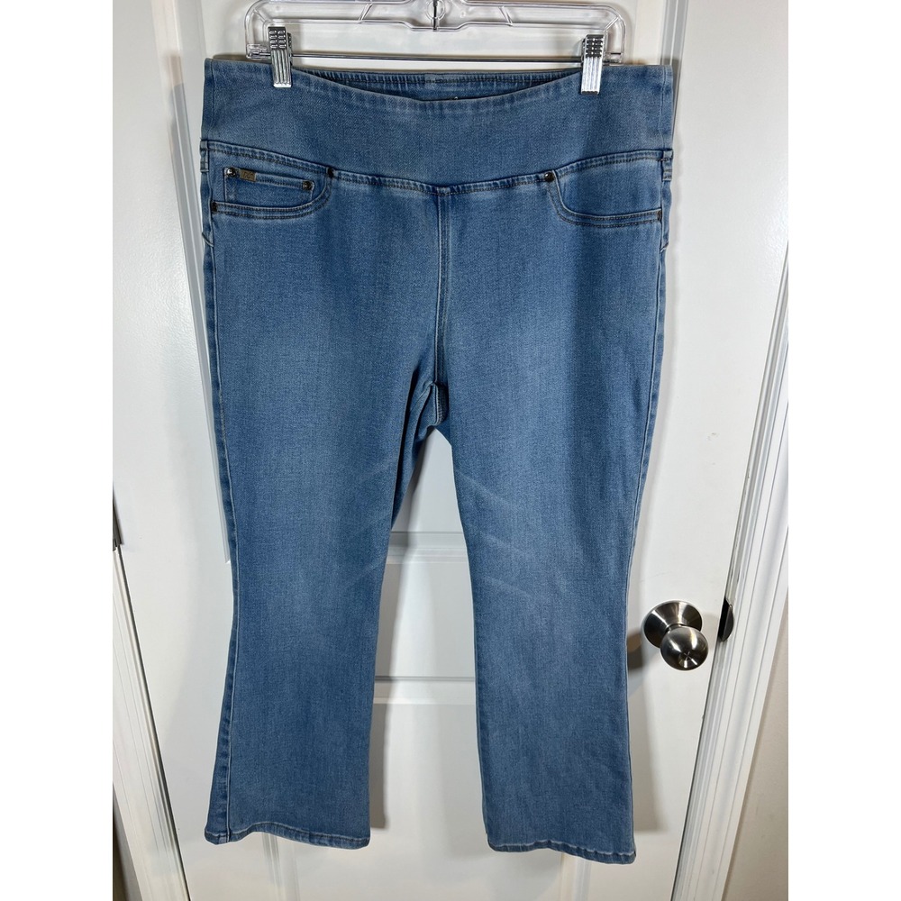 DG2 by Diane Gilman Womens Pull On Jeans Comfort Waist Blue PL
